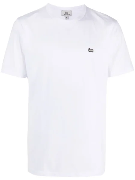 Tricou Woolrich cu decolteu rotund alb