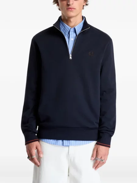 Hanorac cu fermoar Fred Perry albastru