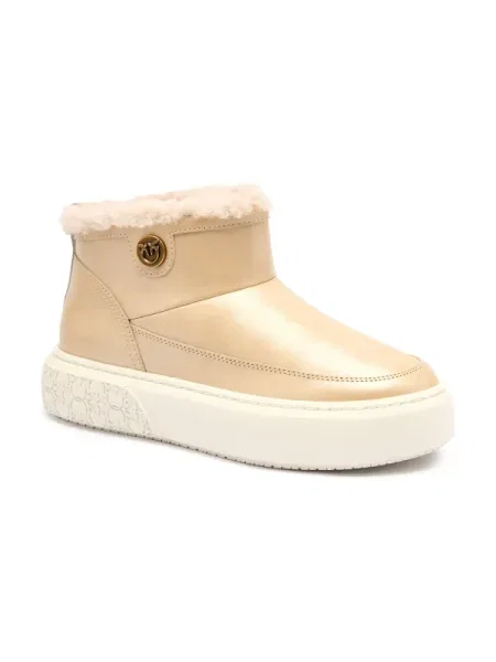 Pinko De piele bocanci YOKO 22 | shearling bej