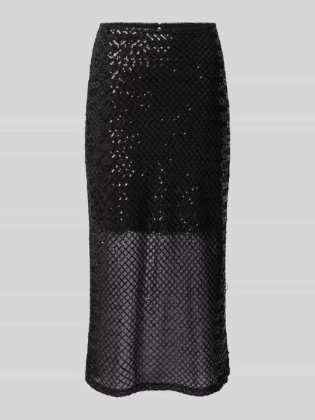 Spódnica midi z półprzezroczystego materiału model ‘Essie’ Mbym czarna