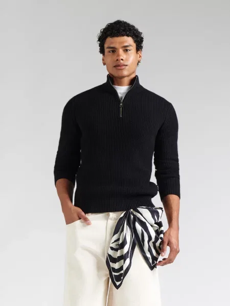 REPLAY Pulover Masche' negru