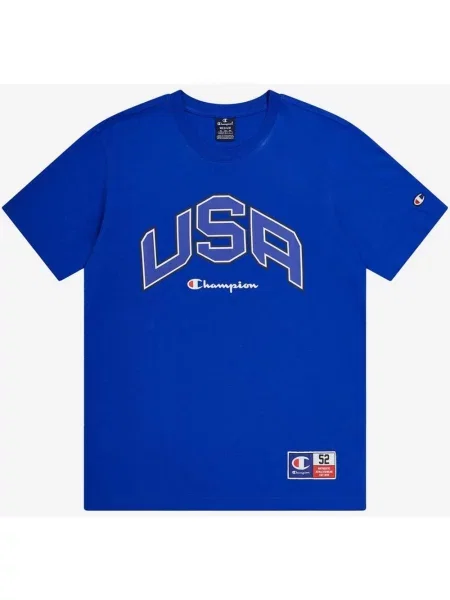 Koszulka Champion Legacy Retro Sport Basket USA z krótkim rękawem niebieski. M niebieska