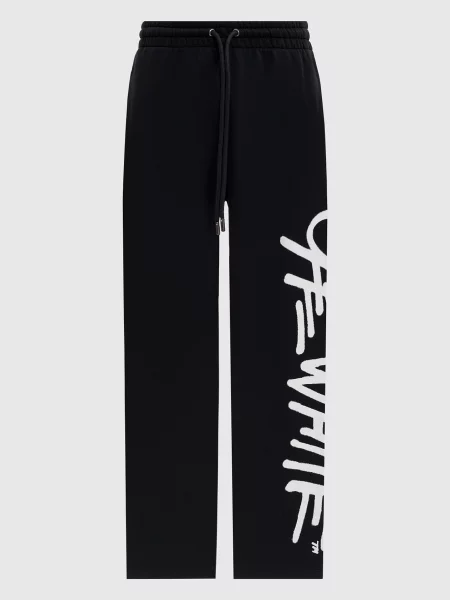 Спортивні штани з контрастним принтом логотипа Off-white чорні