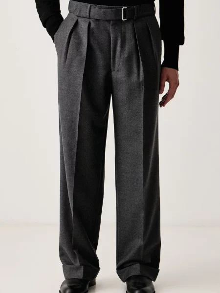 Officine Generale pantaloni de costum pentru bărbați din lână NASH gri