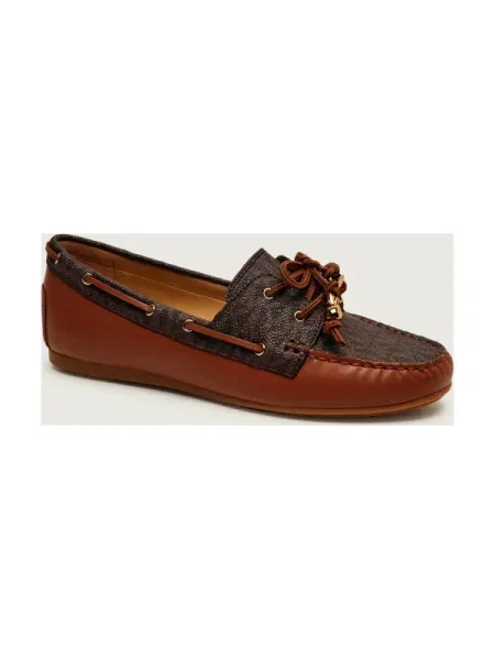Michael Kors De piele mocasini Fallon maro