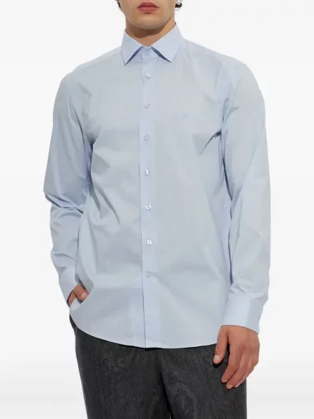 Cămașă Etro cu broderie albastru
