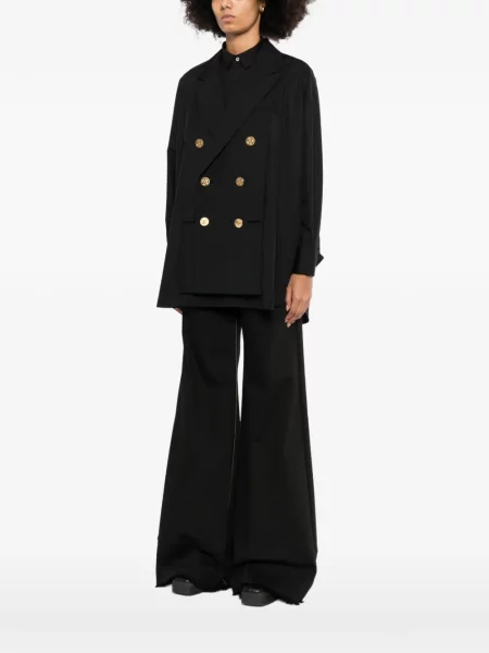 Top Sacai cu două rânduri de nasturi negru