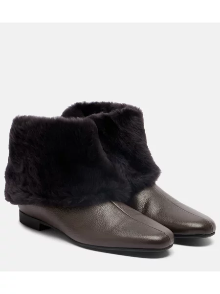 Cizme scurte Toteme din piele maro