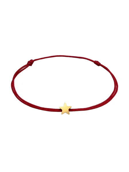 ELLI Zapestnica zlata / temno rdeča
