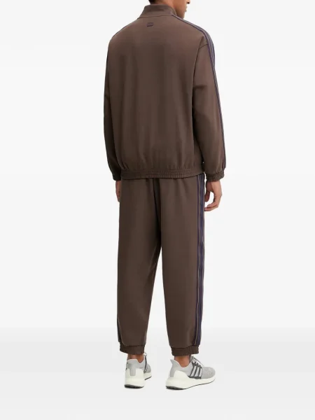 Pruhovaná tepláková souprava Ea7 Emporio Armani hnědá