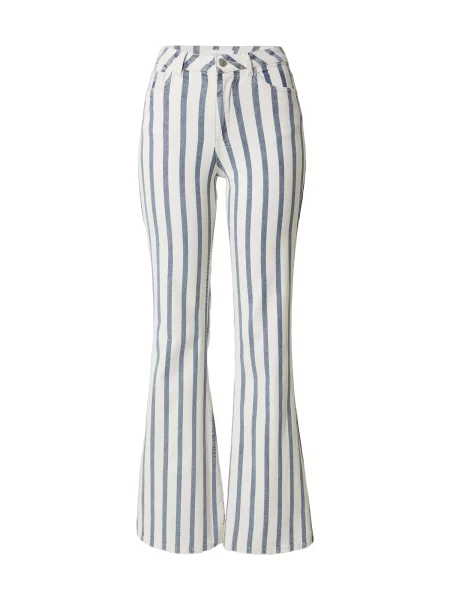 Kamila Šikl Jeans Striped flared jeans albastru alb