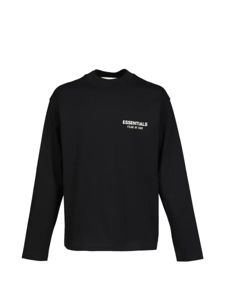 Lung tricou Essentials cu imagine negru