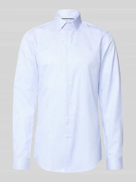 Ekstra długa koszula o kroju slim fit biznes z kołnierzykiem typu kent Jake*s błękitna