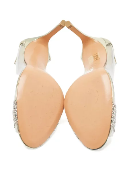 Pantofi cu toc Stuart Weitzman de cristal alb