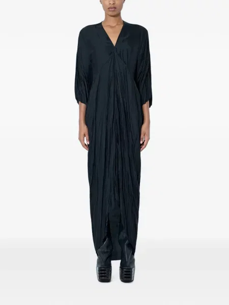 Rochie maxi Rick Owens cu decolteu în V negru