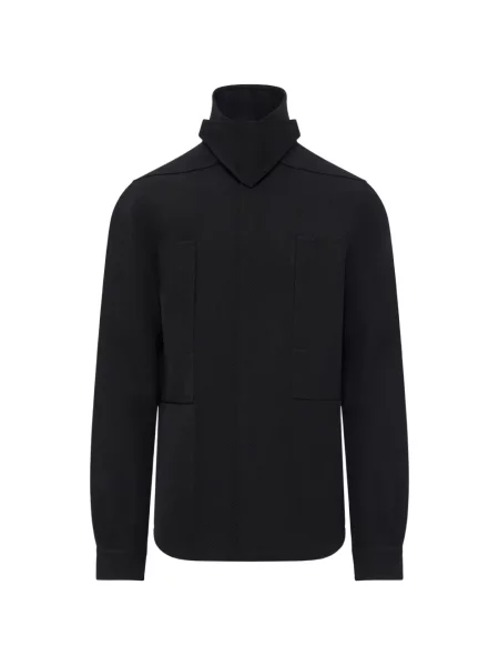 Vlněná košile Rick Owens černá