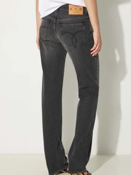 Fiorucci jeansi Faded Black Straight Fit Jeans negru