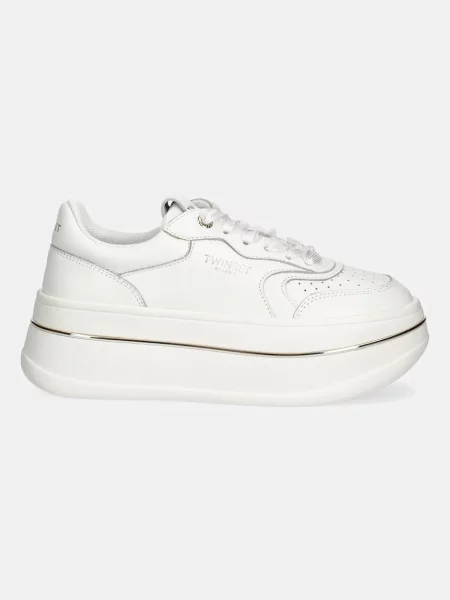 Twinset sneakers din piele alb