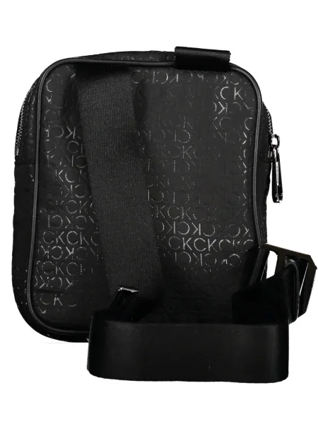 Geantă Calvin Klein cu bretele cu autograf negru