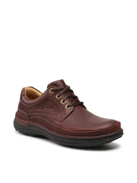 Туфлі Clarks Nature Three Mahogany Leather коричневі