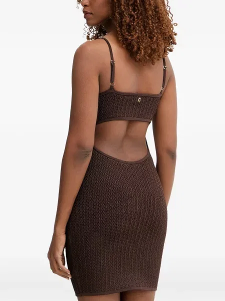 Rochie mini Guess tricotate maro