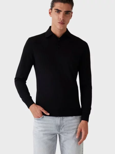Вовняне поло Guess чорне