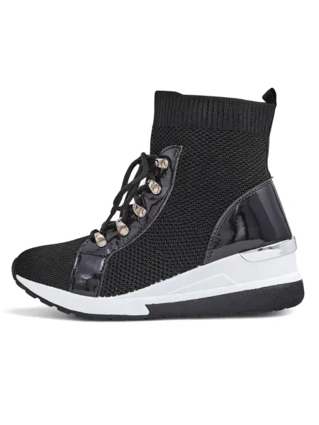 Sneakerși Resti cu pană slip-on negru
