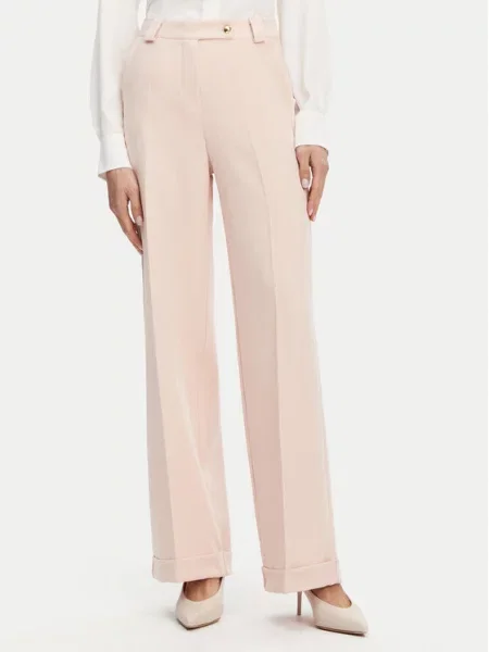 Hlače iz tkanine Maryley roza