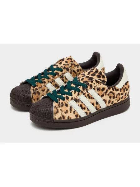 Kožené tenisky adidas Originals Superstar II hnědé