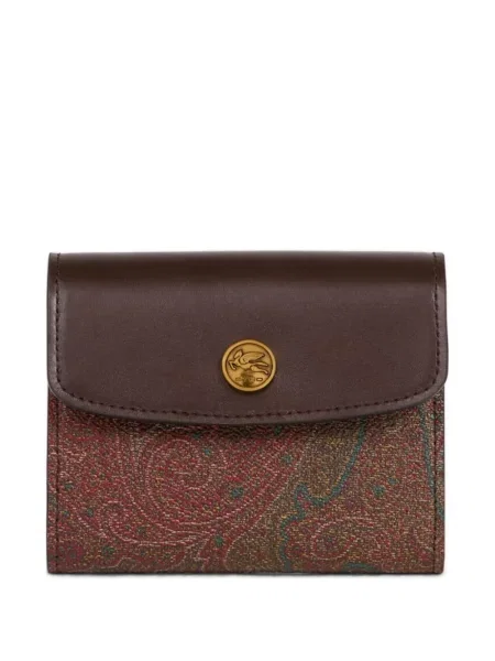 Portofel Etro cu imagine cu model paisley maro
