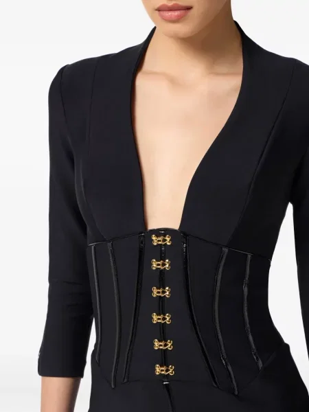 Костюм мини рокля Elisabetta Franchi черно