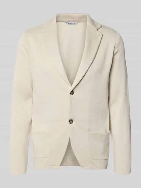 Marynarka na 2 o kroju slim fit z kołnierzem z połami Manuel Ritz biała