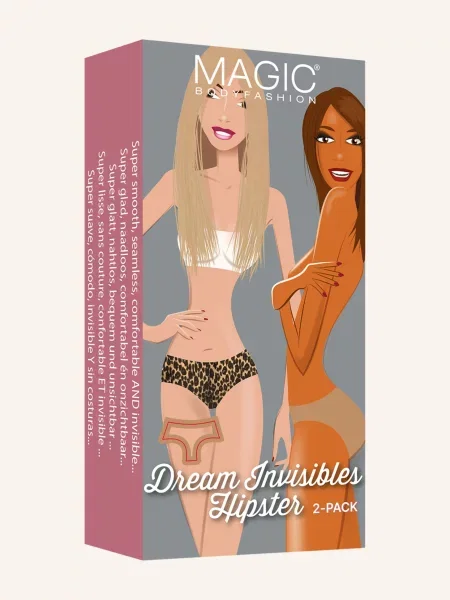 Magic Bodyfashion Majtki Dream Invisible 2 Szt. rosa czarne