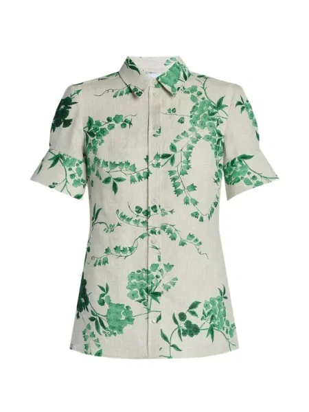Koszula Erdem w kwiatki z nadrukiem