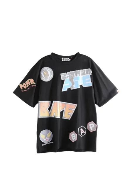 Tricou A Bathing Ape® cu imagine negru