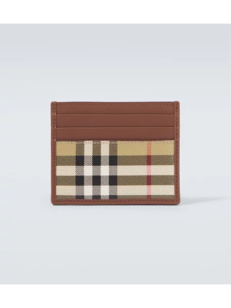 Platno denarnica Burberry s karirastim vzorcem bež