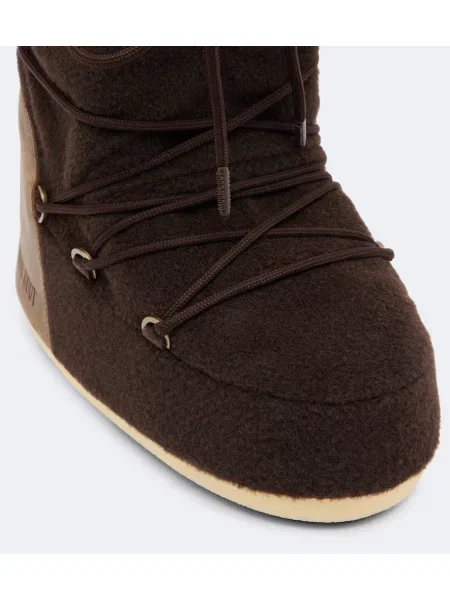 Cizme de zăpadă Moon Boot din piele maro
