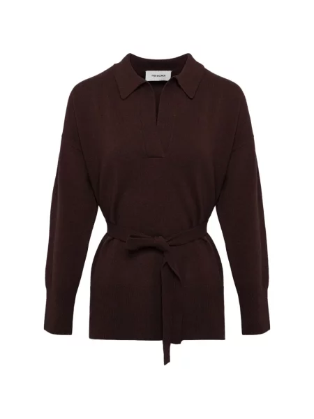 Talie pulover Yves Salomon cu legături maro