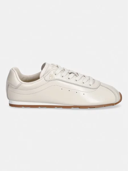 Tommy Hilfiger BELLA SNEAKER LEATHER sneakers pentru femei din piele bej