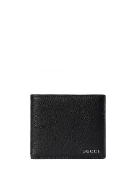 Kožená peněženka Gucci s autogramem černá