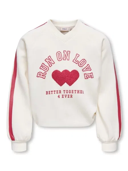 KIDS ONLY GIRL Pulover Coletta ecru / deschis roz