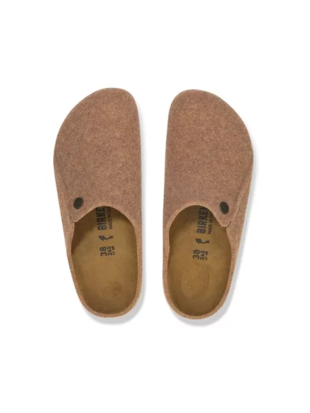 Lniane japonki Birkenstock brązowe