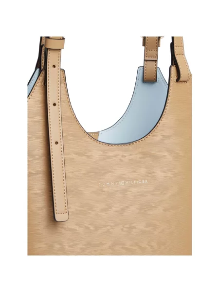 Geantă shopper Tommy Hilfiger bej