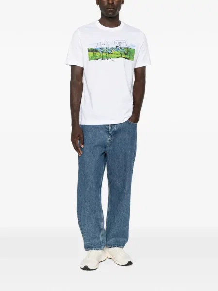 Tricou Ps Paul Smith cu imagine alb