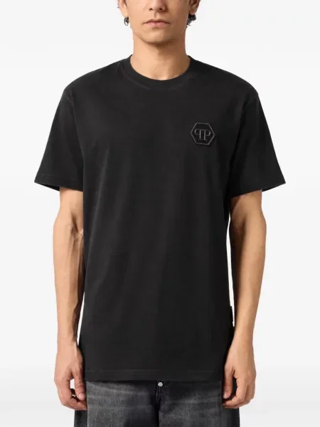 Tricou Philipp Plein cu broderie negru