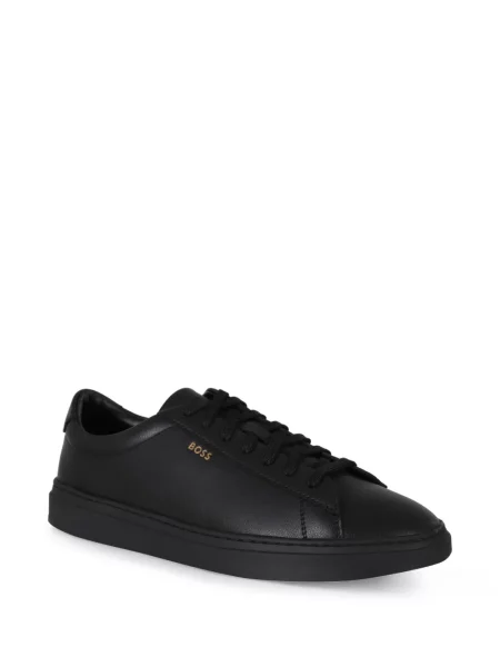 Sneakerși Boss cu autograf negru