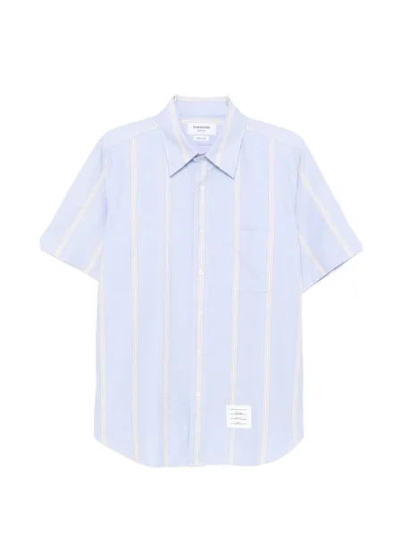 Pruhovaná krátká košile Thom Browne modrá