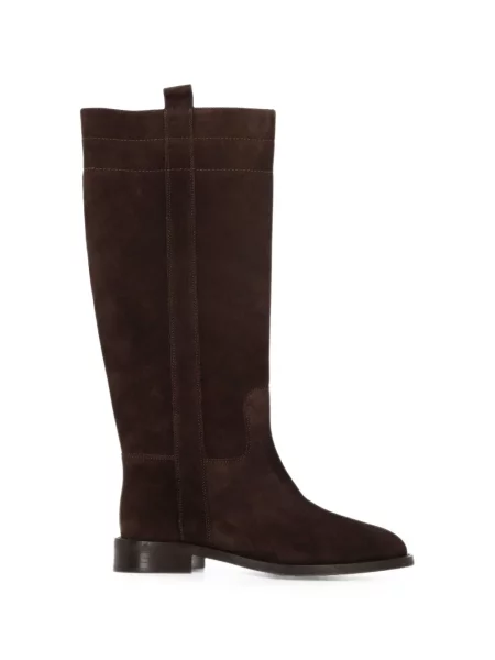 Botine Status din piele de căprioară maro