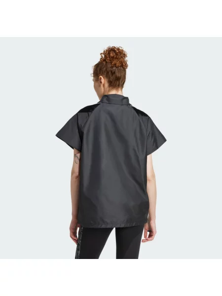 Adidas koszula Stadium czarny relaxed z kołnierzykiem klasycznym biała