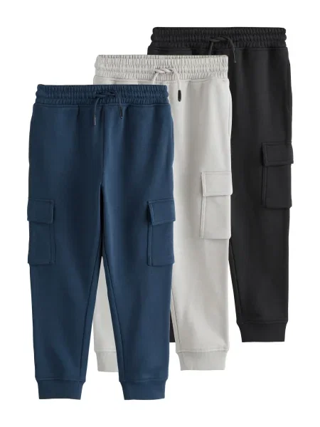 Next Pantaloni bleumarin / negru / murdar alb